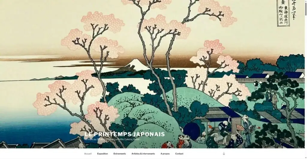 Capture d'écran du site Le Printemps Japonais